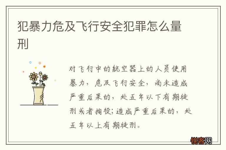 犯暴力危及飞行安全犯罪怎么量刑