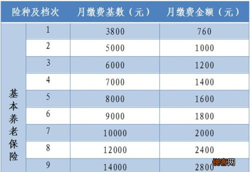 2022年度大连市灵活就业人员社保缴费标准及档次一览