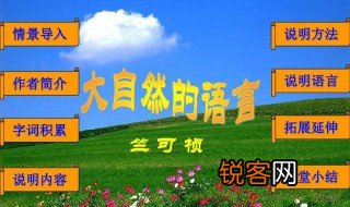 大自然的语言说明方法 大自然的语言说明方法是什么