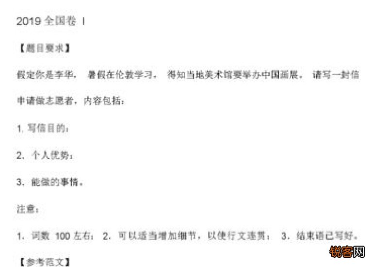 历年高考英语作文