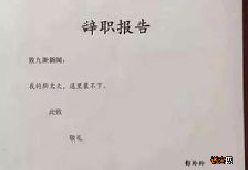 辞职报告内容